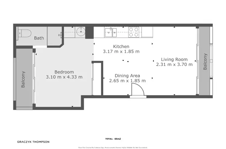 Floorplan of Homely apartment listing, 10/19 Agnes Street, Fortitude Valley QLD 4006