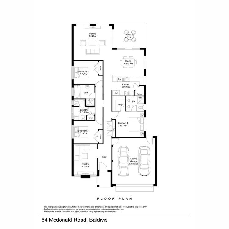 Floorplan of Homely house listing, 64 McDonald Road, Baldivis WA 6171