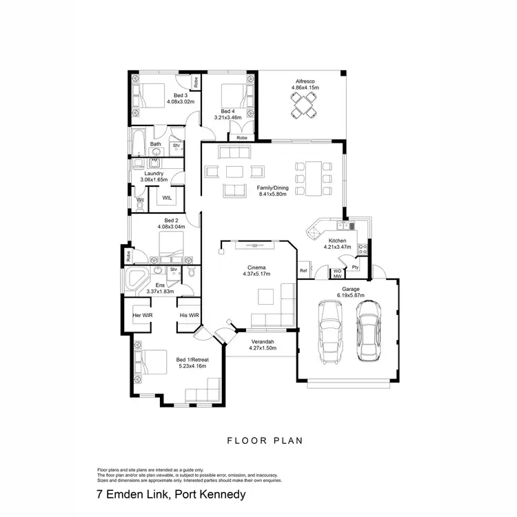 Floorplan of Homely house listing, 7 Emden Link, Port Kennedy WA 6172