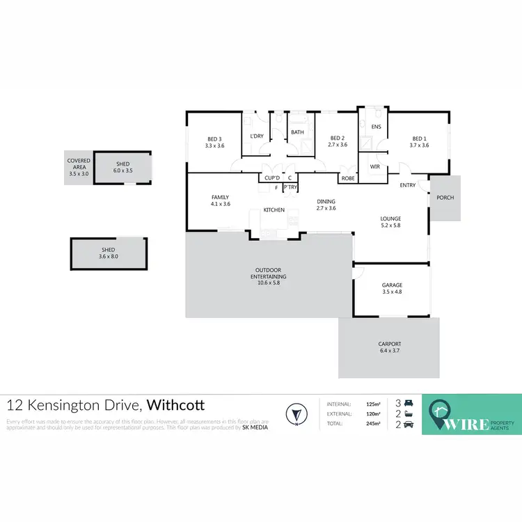 Floorplan of Homely house listing, 12 Kensington Drive, Withcott QLD 4352