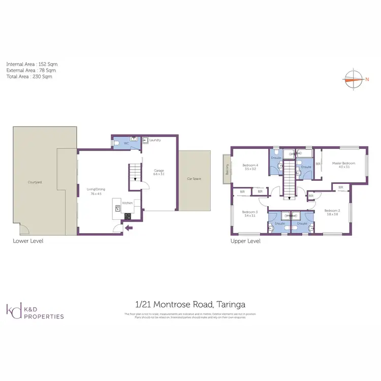 Floorplan of Homely townhouse listing, 1/21 Montrose Road, Taringa QLD 4068