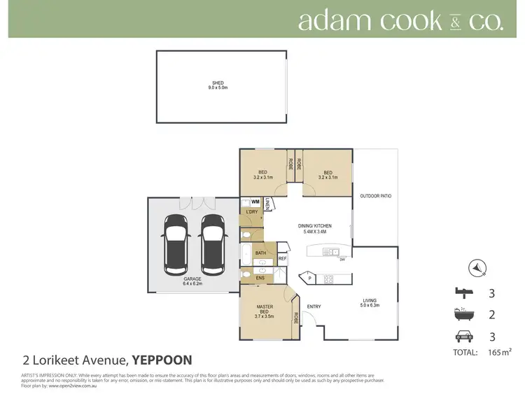 Floorplan of Homely house listing, 2 Lorikeet Avenue, Yeppoon QLD 4703