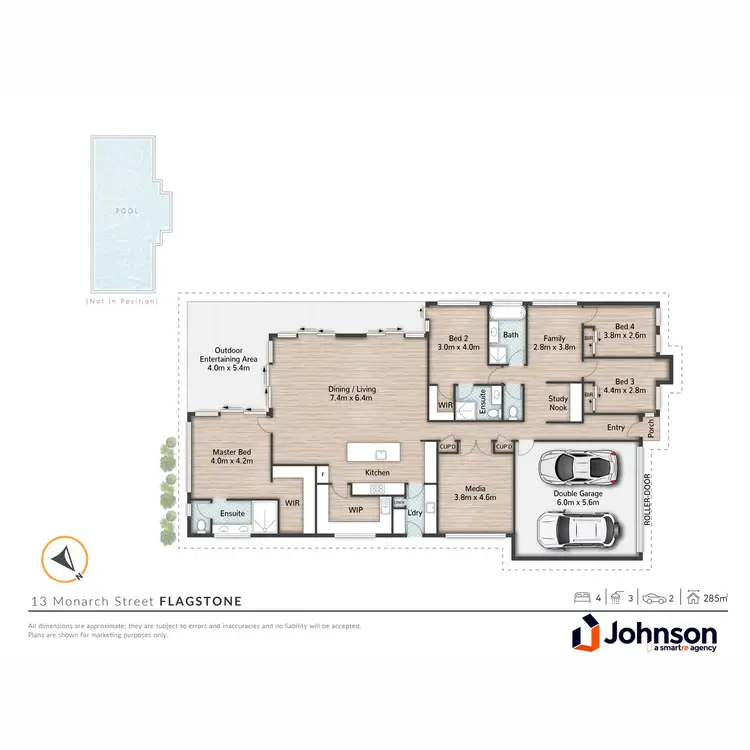 Floorplan of Homely house listing, 13 Monarch Street, Flagstone QLD 4280