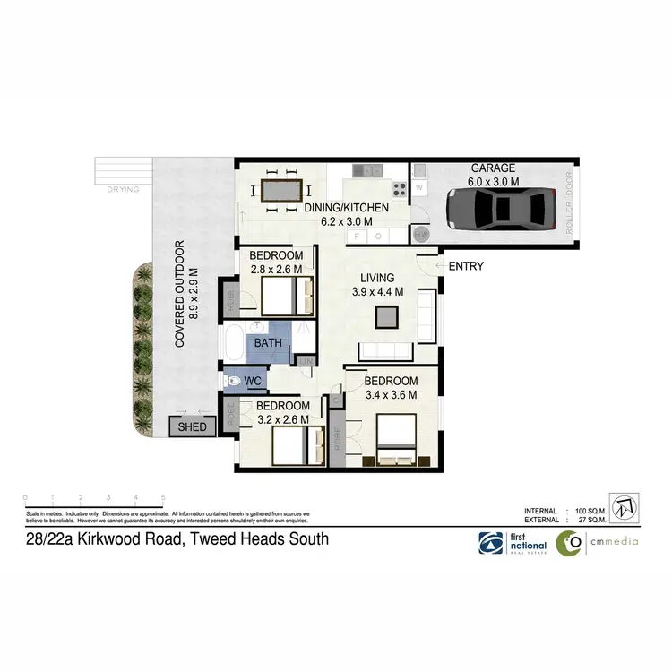 Floorplan of Homely villa listing, 28/22a Kirkwood Road, Tweed Heads South NSW 2486