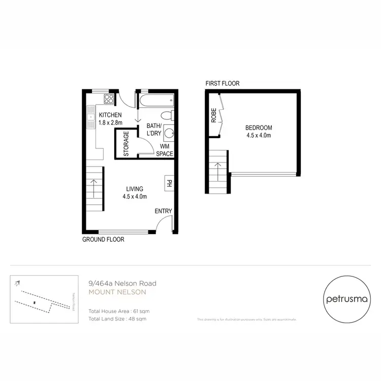 Floorplan of Homely unit listing, 9/464a Nelson Road, Mount Nelson TAS 7007