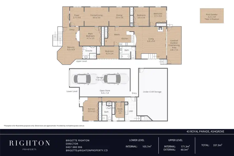 Floorplan of Homely house listing, 43 Royal Parade, Ashgrove QLD 4060