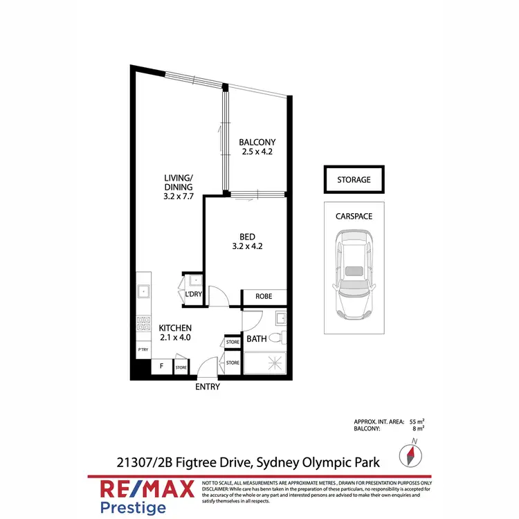 Floorplan of Homely apartment listing, 21307/2B Figtree Drive, Sydney Olympic Park NSW 2127