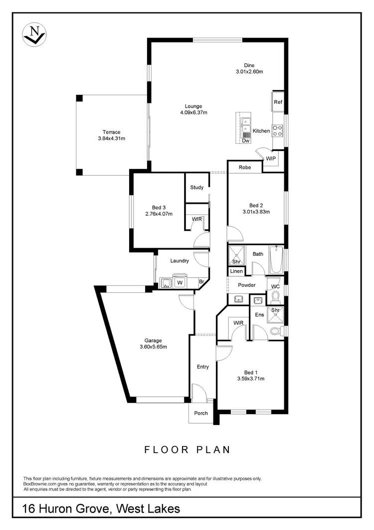 Floorplan of Homely house listing, 16 Huron Grove, West Lakes SA 5021