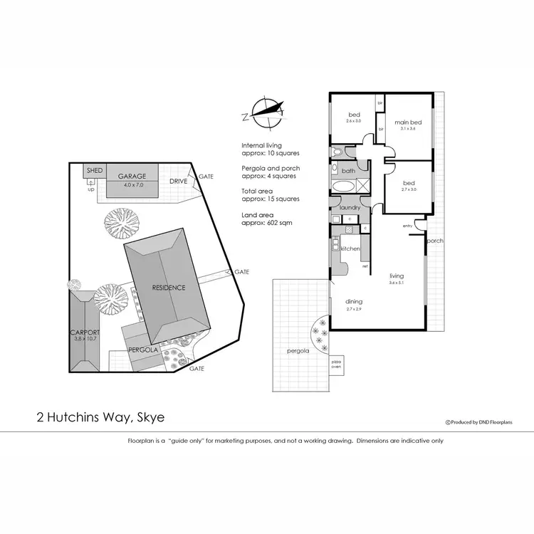 Floorplan of Homely house listing, 2 Hutchins Way, Skye VIC 3977