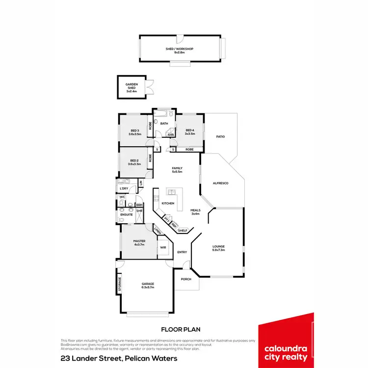 Floorplan of Homely house listing, 23 Lander Street, Pelican Waters QLD 4551