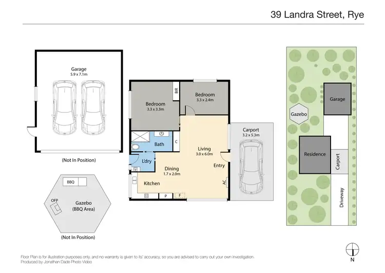 Floorplan of Homely house listing, 39 Landra Street, Rye VIC 3941