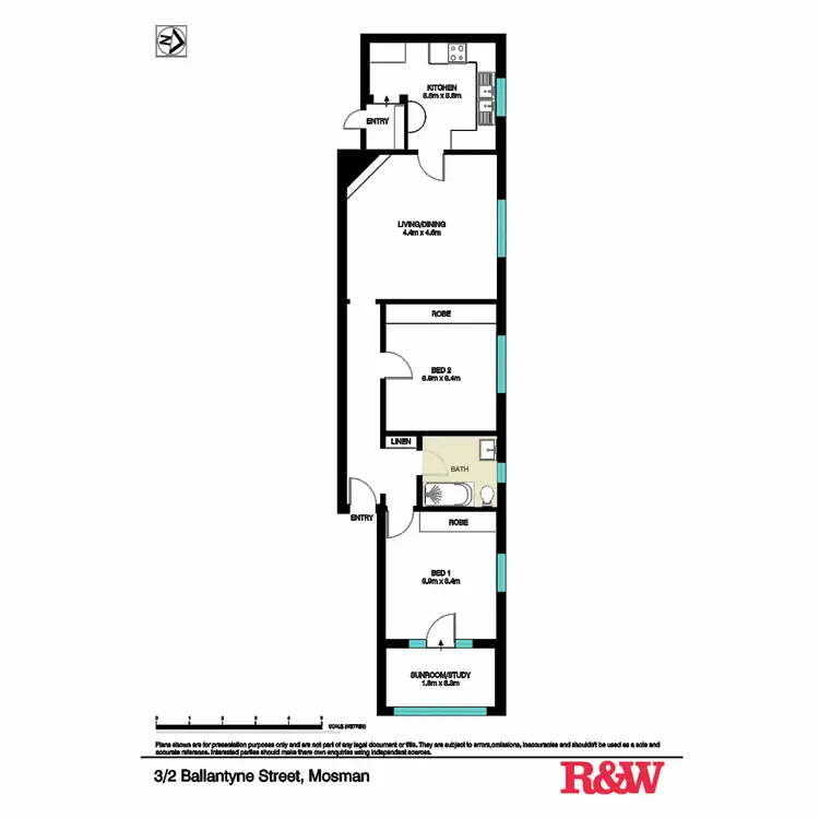 Floorplan of Homely apartment listing, 3/2 Ballantyne Street, Mosman NSW 2088
