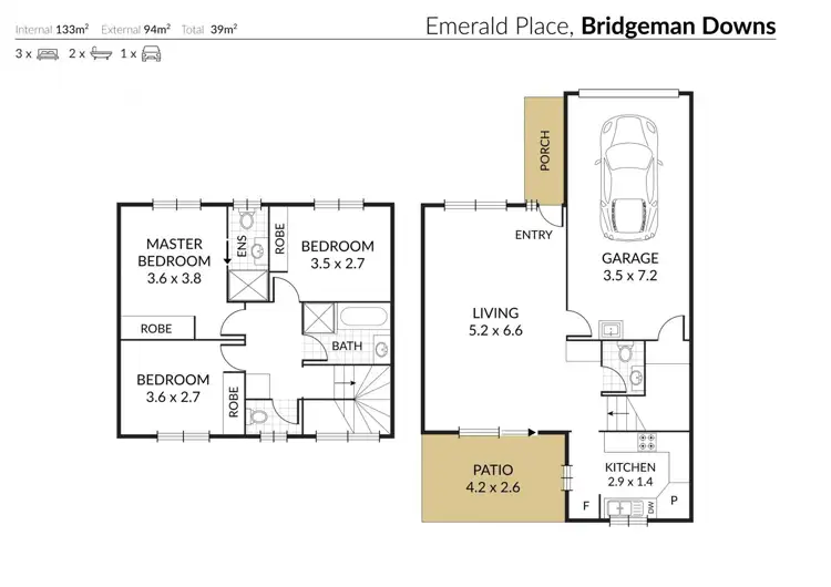 Floorplan of Homely townhouse listing, 8/2 Emerald Place, Bridgeman Downs QLD 4035