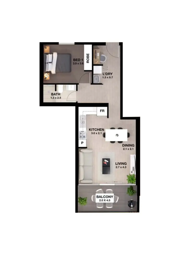 Floorplan of Homely apartment listing, 204/2 Troubridge Drive, West Lakes SA 5021