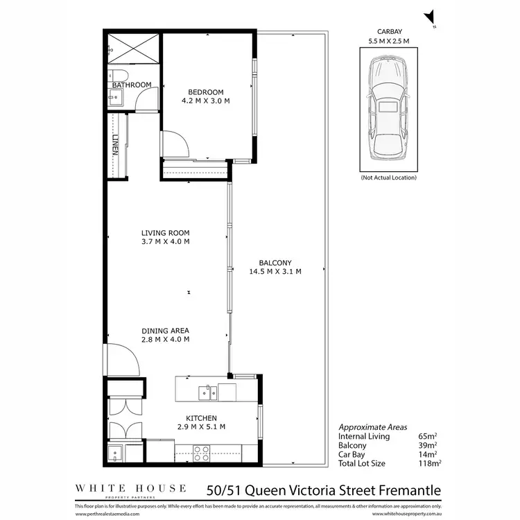 Floorplan of Homely apartment listing, 50/51 Queen Victoria Street, Fremantle WA 6160