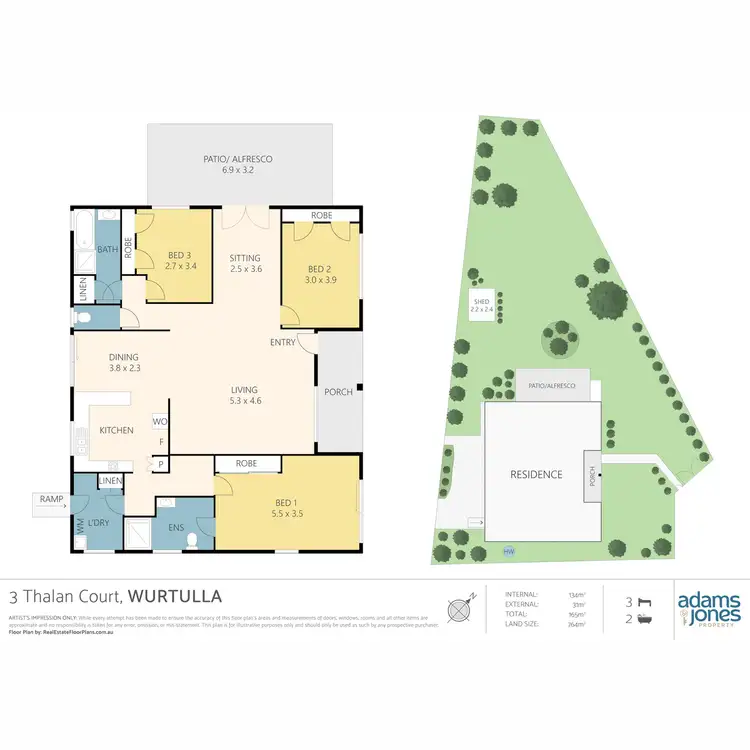 Floorplan of Homely house listing, 3 Thalan Crt, Wurtulla QLD 4575