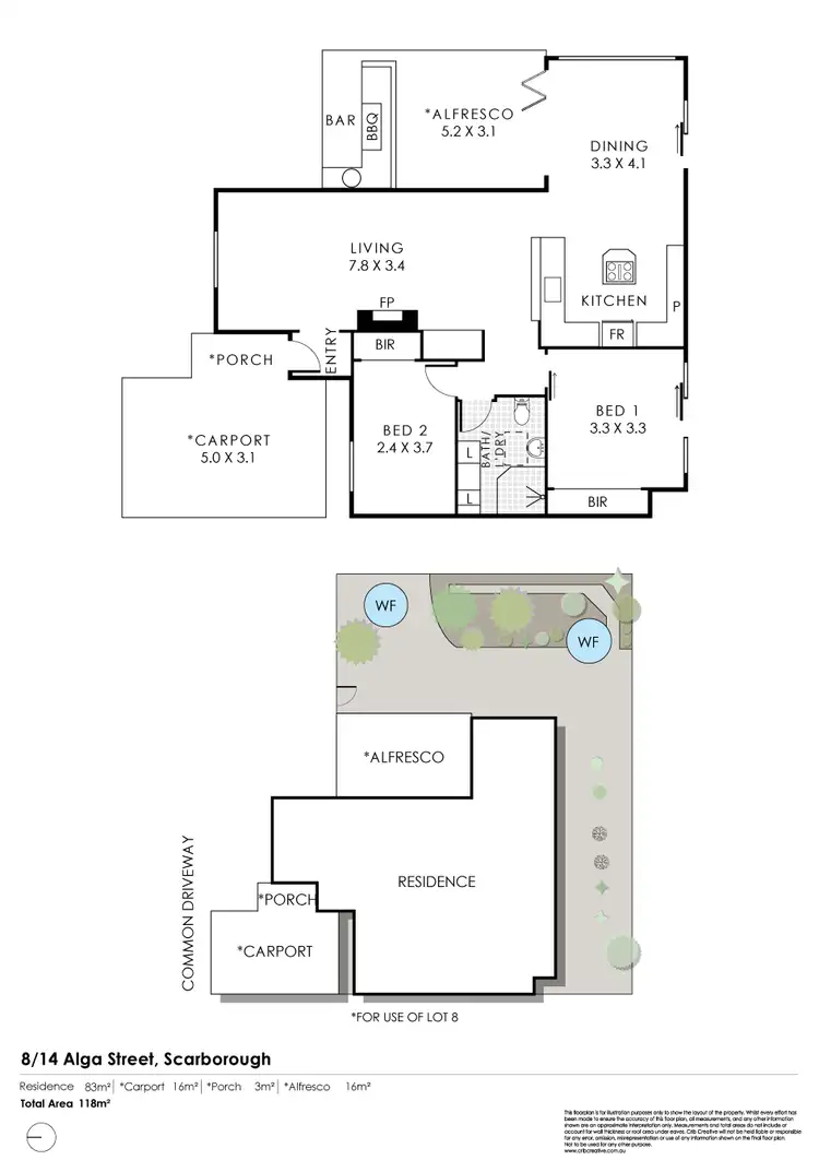 Floorplan of Homely villa listing, 8/14 Alga Street, Scarborough WA 6019
