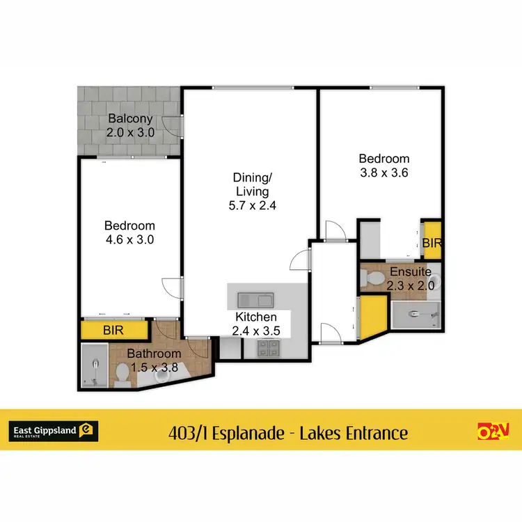 Floorplan of Homely apartment listing, 403/1 Esplanade, Lakes Entrance VIC 3909