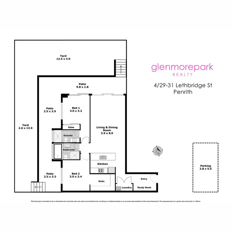 Floorplan of Homely apartment listing, 4/29-31 Lethbridge Street, Penrith NSW 2750