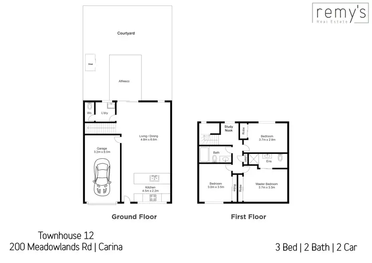 Floorplan of Homely townhouse listing, 12/200 Meadowlands Road, Carina QLD 4152