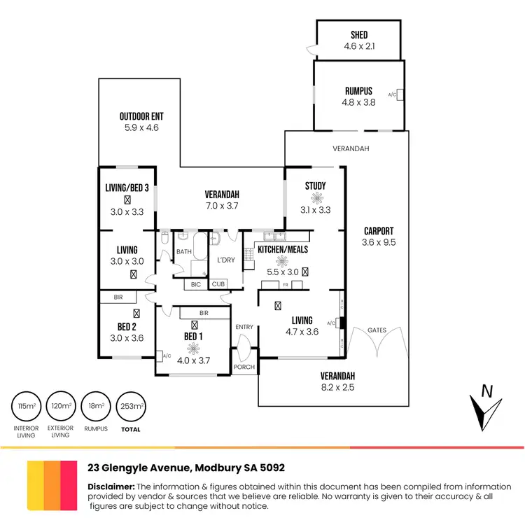 Floorplan of Homely house listing, 23 Glengyle Avenue, Modbury SA 5092