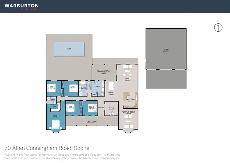 Floorplan of Homely rural property listing, 70 Allan Cunningham Road, Scone NSW 2337