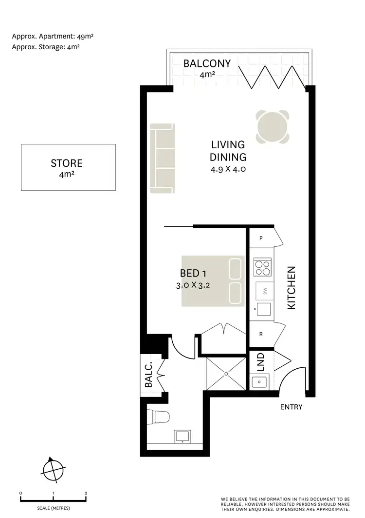 Floorplan of Homely apartment listing, 406/17 Danks Street, Waterloo NSW 2017