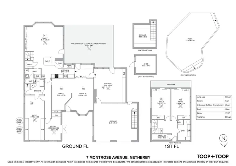 Floorplan of Homely house listing, 7 Montrose Avenue, Netherby SA 5062