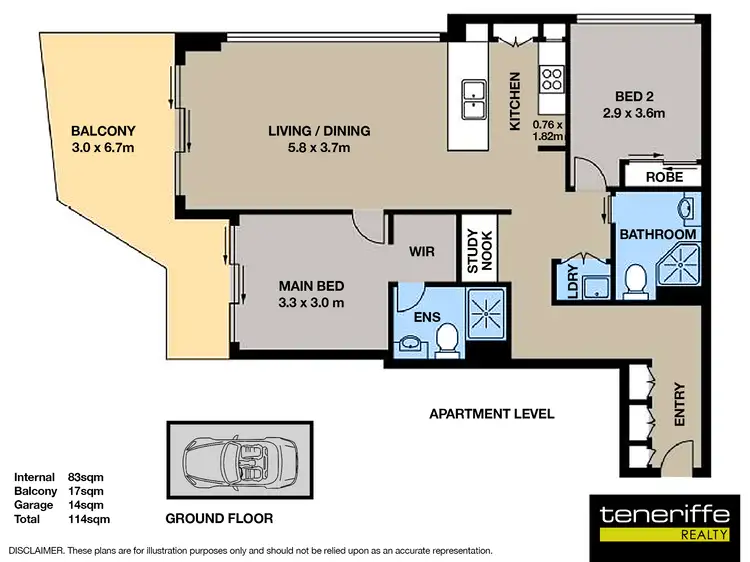 Floorplan of Homely apartment listing, 1211/30 Festival Place, Newstead QLD 4006