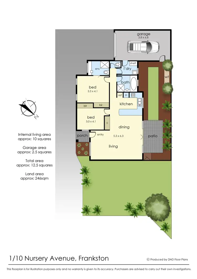 Floorplan of Homely unit listing, 1/10 Nursery Avenue, Frankston VIC 3199