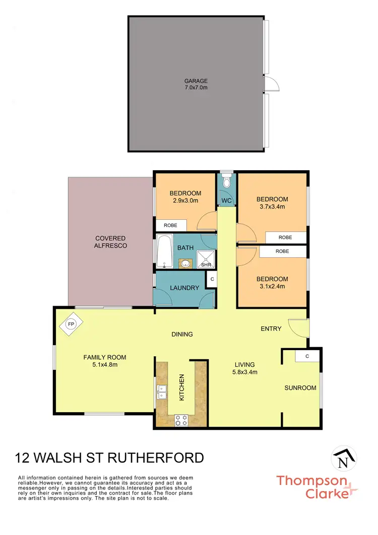 Floorplan of Homely house listing, 12 Walsh Street, Rutherford NSW 2320