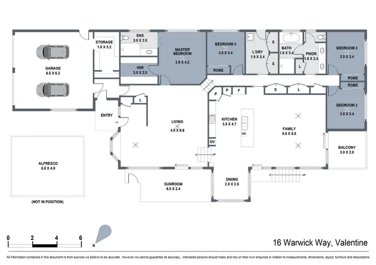 Floorplan of Homely house listing, 16 Warwick Way, Valentine NSW 2280