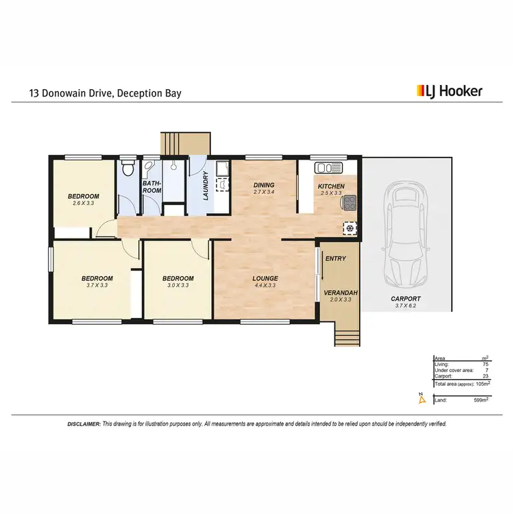 Floorplan of Homely house listing, 13 Donowain Drive, Deception Bay QLD 4508