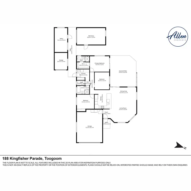 Floorplan of Homely house listing, 188 Kingfisher Parade, Toogoom QLD 4655