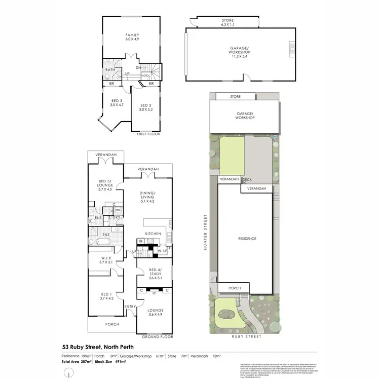 Floorplan of Homely house listing, 53 Ruby Street, North Perth WA 6006