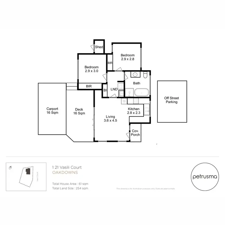 Floorplan of Homely house listing, 1/21 Vasili Court, Oakdowns TAS 7019