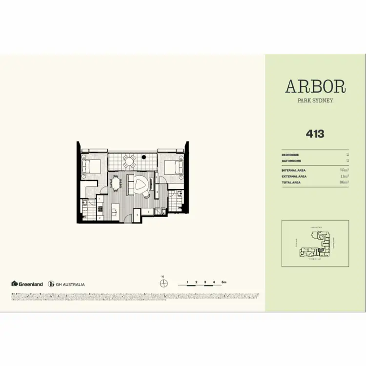 Floorplan of Homely apartment listing, 413/57 Ashmore Street, Erskineville NSW 2043