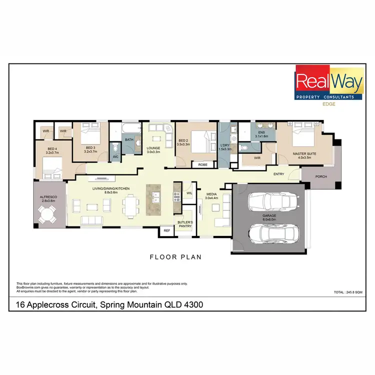 Floorplan of Homely house listing, 16 Applecross Circuit, Spring Mountain QLD 4300
