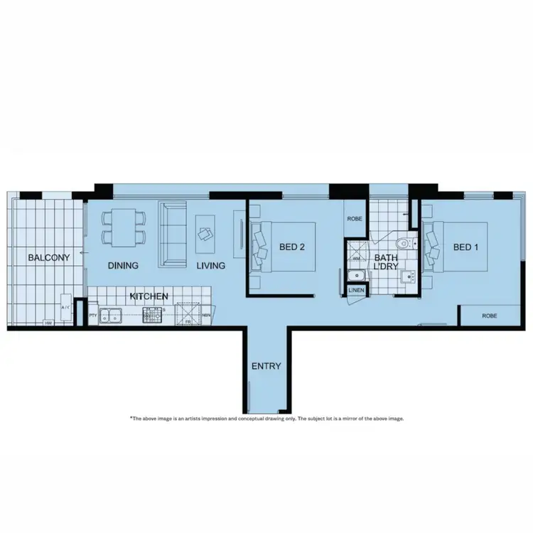 Floorplan of Homely apartment listing, 408/17 Malata Crescent, Success WA 6164