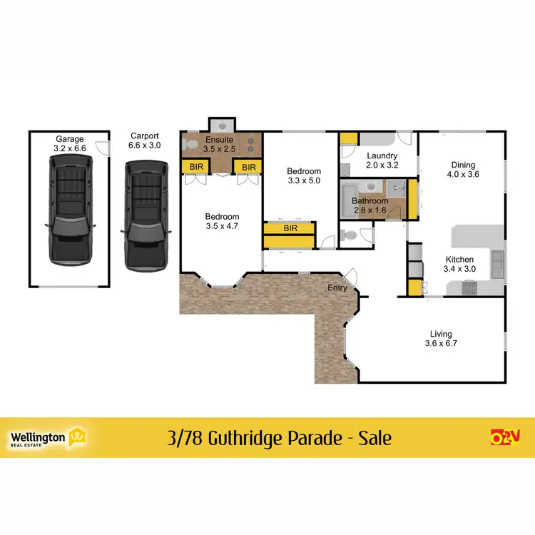 Floorplan of Homely townhouse listing, 3/78 Guthridge Parade, Sale VIC 3850