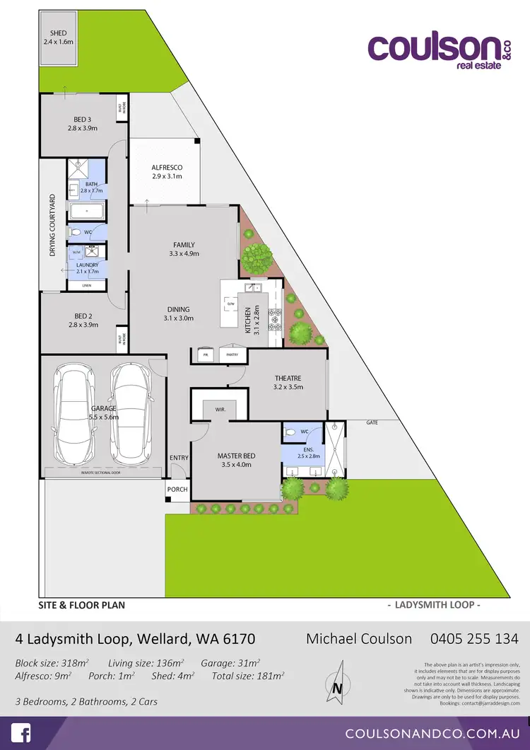 Floorplan of Homely house listing, 4 Ladysmith Loop, Wellard WA 6170