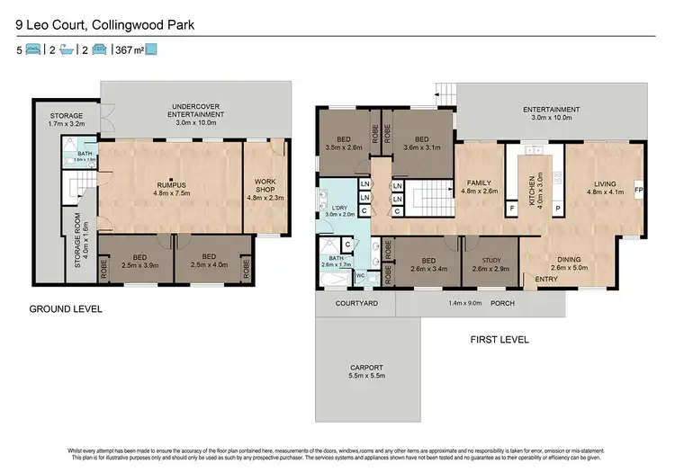 Floorplan of Homely house listing, 9 Leo Court, Collingwood Park QLD 4301