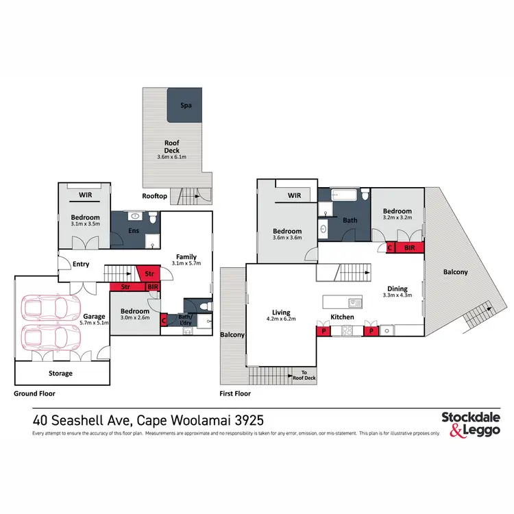 Floorplan of Homely house listing, 40 Seashell Avenue, Cape Woolamai VIC 3925