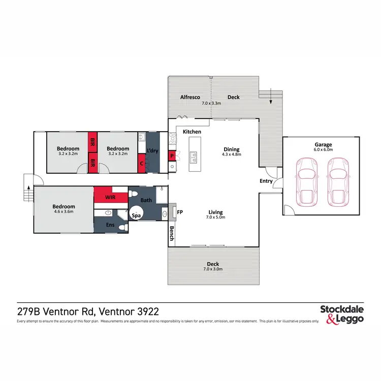 Floorplan of Homely house listing, 279B Ventnor Road, Ventnor VIC 3922
