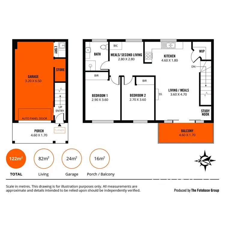 Floorplan of Homely townhouse listing, 28 Wirra Wirra Lane, Andrews Farm SA 5114