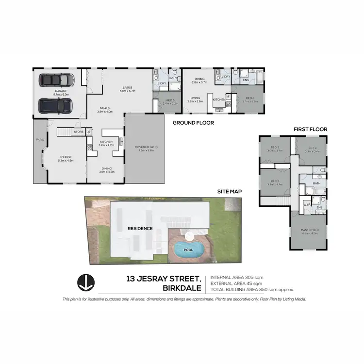 Floorplan of Homely house listing, 13 Jesray Street, Birkdale QLD 4159