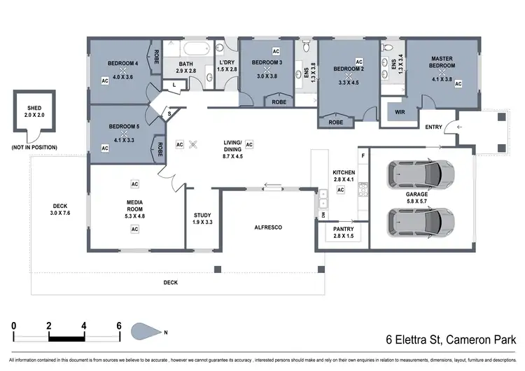 Floorplan of Homely house listing, 6 Elettra Street, Cameron Park NSW 2285
