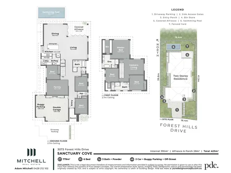 Floorplan of Homely house listing, 3073 Forest Hills Drive, Sanctuary Cove QLD 4212