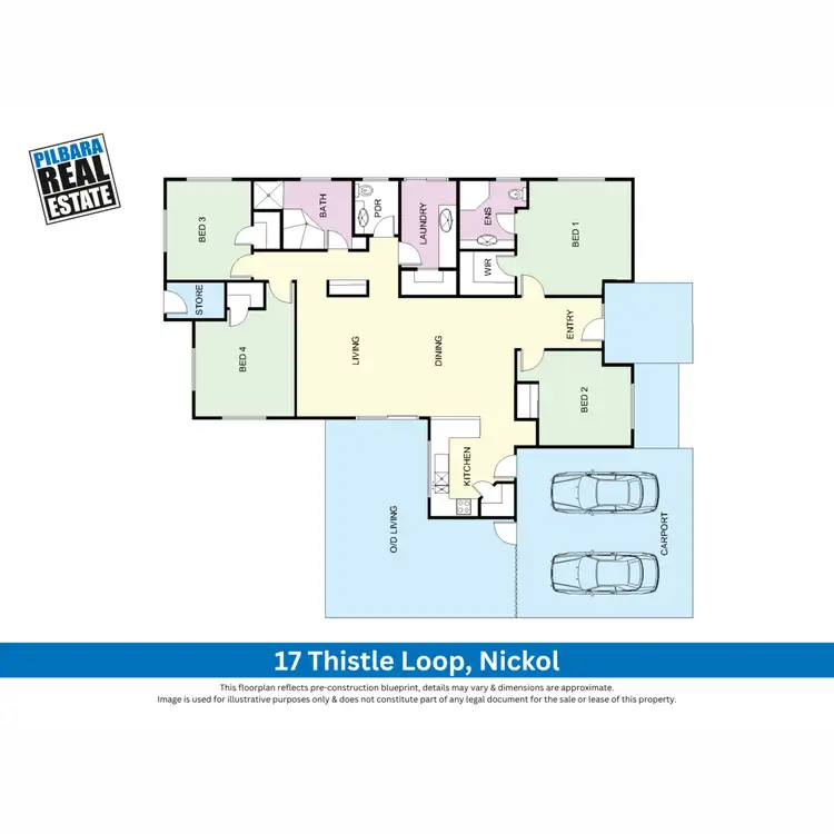 Floorplan of Homely house listing, 17 Thistle Loop, Nickol WA 6714