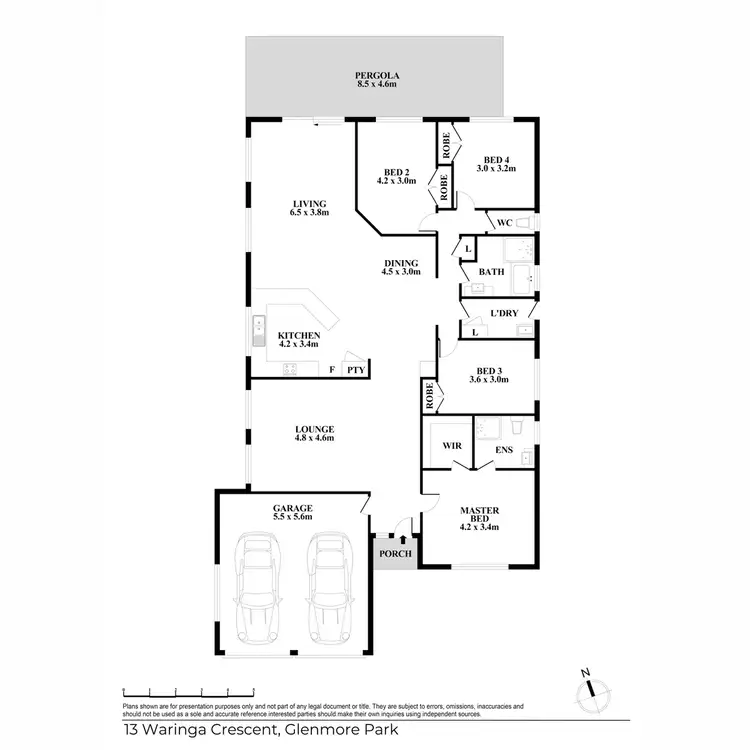 Floorplan of Homely house listing, 13 Waringa Crescent, Glenmore Park NSW 2745